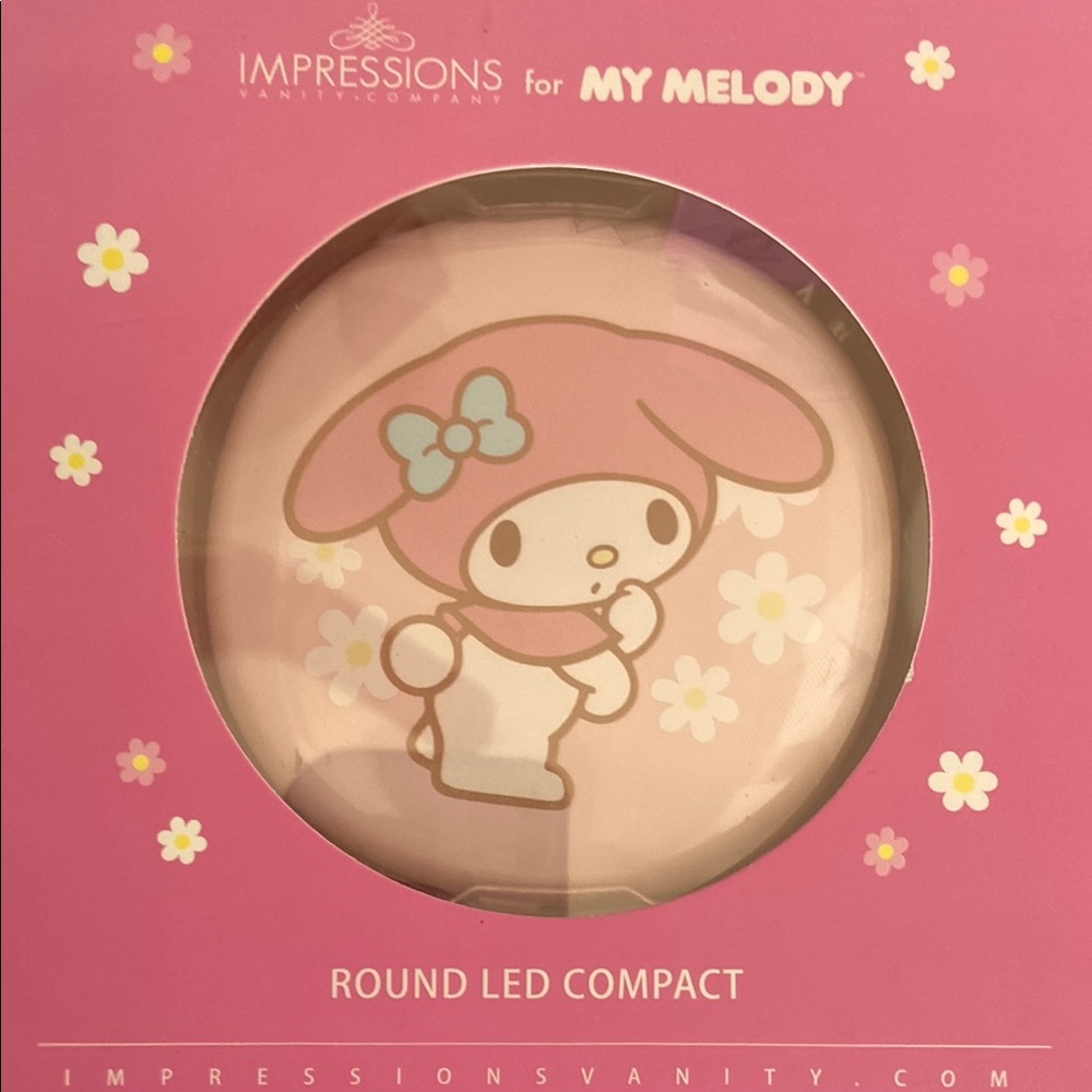 My Melody Round LED Compact Mirror